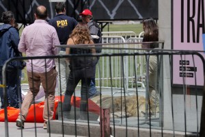 Dejaron un león muerto en el exterior del palacio presidencial de Chile (FOTOS)