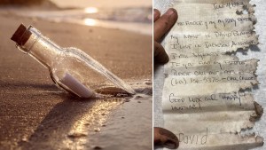 Encuentran una botella flotando en un río de EEUU con una nota en su interior escrita hace 40 años