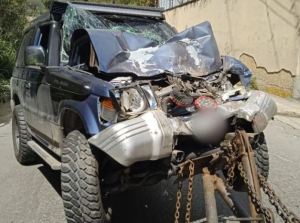 Camioneta con 18 pasajeros se volcó en la autopista Gran Mariscal de Ayacucho