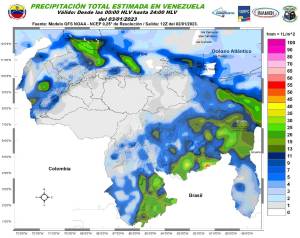 Inameh pronosticó lluvias en las costas venezolanas para este #3Ene