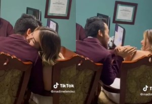 VIRAL: La insólita razón por la que se negó a besar a su novio en la boda por civil (VIDEO)