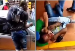 “Ay amá”: Lo molieron a golpes al ser sorprendido robando y terminó pidiendo ayuda a su mamá (VIDEO)