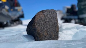 Cazadores de meteoritos encuentran roca espacial de ocho kilos en la Antártida