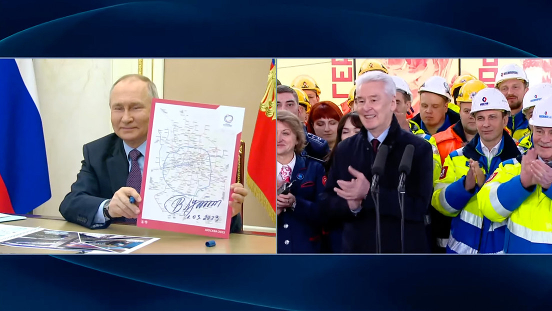 Putin hizo una breve pausa a su agenda bélica para inaugurar la “Gran Línea Circular” del metro de Moscú