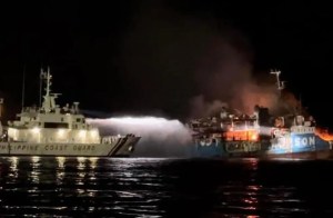 Ascienden a 28 los fallecidos tras incendio en un ferry en Filipinas