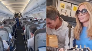 Carlos Baute y Marta Sánchez calmaron a tripulación de un vuelo con turbulencias al cantar “Colgando en tus manos”