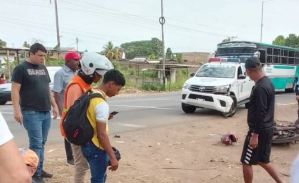 Adolescente falleció tras colisionar en moto contra una patrulla policial en Bolívar