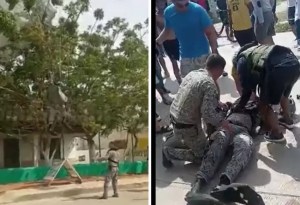 VIDEO: Paracaidistas de la Fuerza Aérea colombiana vivieron momentos de terror al caer sobre cableado eléctrico