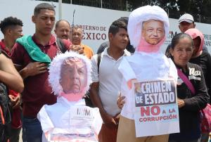 Migrantes exigieron justicia por caso del incendio ante audiencia del jefe de Migración de México