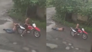 VIDEO: Ladrón dejó botado a su cómplice en medio de un atraco porque se le rompió la pierna