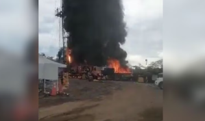 Explosión de pozo petrolero causó una conflagración en Colombia (VIDEO)