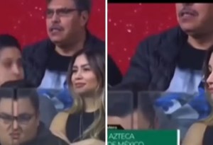 VIDEO: Fue grabado con la amante por la cámara del estadio y su reacción paralizó a todos