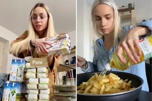 ¡Qué bizarro! La extraña obsesión de una joven que la lleva a comer kilos de mantequilla y aceite al día (VIDEO)