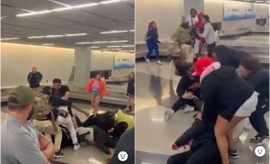 Puños, patadas y agarrones de cabello: La impactante mega pelea en aeropuerto de Chicago (VIDEO)