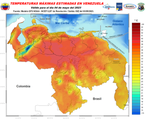 Inameh prevé altas temperaturas en gran parte de Venezuela este #4May