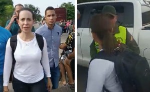 María Corina se resteó: GNB retuvo caravana en Táchira y ella siguió caminando (VIDEO)