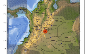 Se registró en la madrugrada un sismo de magnitud 4,3 en Colombia este #14May
