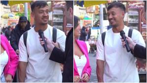 Se fueron de vacaciones a EEUU, un tiktoker los sorprendió en la calle y lo dejaron mudo con su inglés (VIDEO)