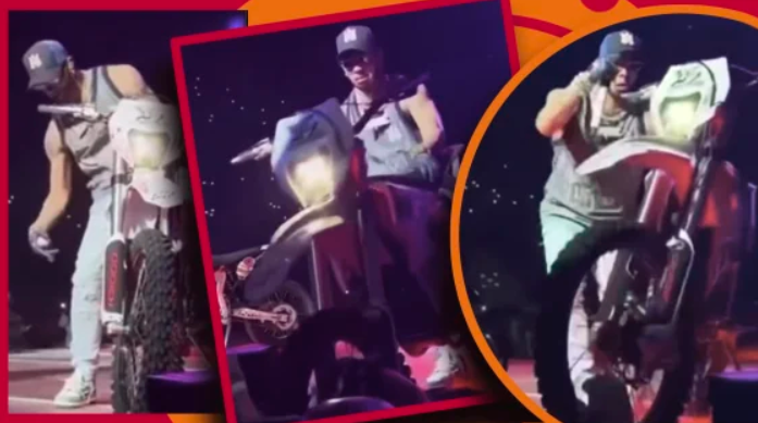 Anuel AA almost killed his fans after throwing a motorcycle from the stage (VIDEO)