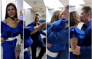 Víctor Cámara no se aguantó las ganas y le dio tremendo beso a Amanda Gutiérrez en su reencuentro (VIDEO)