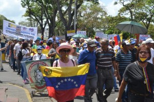 Trabajadores de Monagas marcharon contra las políticas de hambre del chavismo