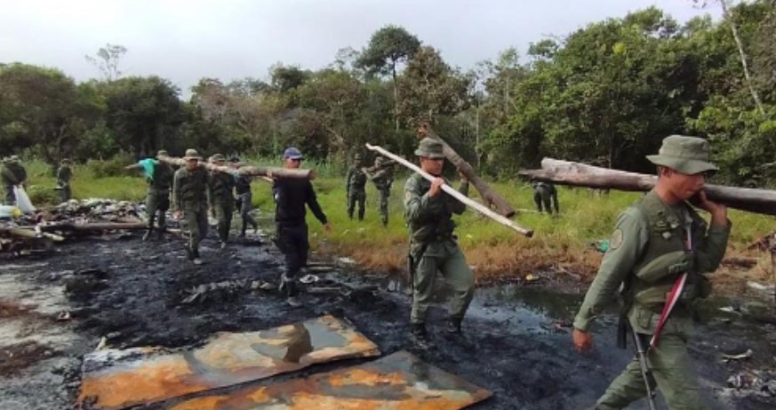 Desmantelan un campamento de minería ilegal en parque nacional Yapacana del estado Amazonas