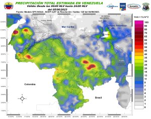 Inameh prevé fuertes lluvias y descargas eléctricas en varios estados de Venezuela este #5Jun