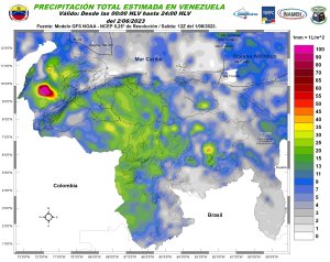 Inameh prevé fuertes lluvias y descargas eléctricas en varios estados de Venezuela este #2Jun