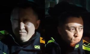 Hecho insólito en Colombia: Policías fueron pillados cuando recibían extorsión… se comieron el dinero (VIDEO)