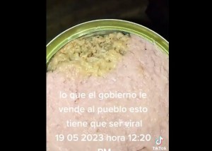 Mortadela enlatada con gusanos, la nueva proteína que viene en los productos que vende el régimen de Maduro (VIDEO)