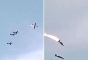 Revelan nuevo e impresionante VIDEO del momento en el que chocan dos aviones de la Fuerza Aérea colombiana