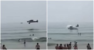 VIDEO: Aeronave se estrella en una playa concurrida de New Hampshire y ocurrió un milagro inesperado