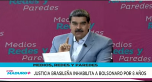 Maduro habló sobre la inhabilitación de Bolsonaro, pero guardó silencio sobre María Corina Machado (VIDEO)