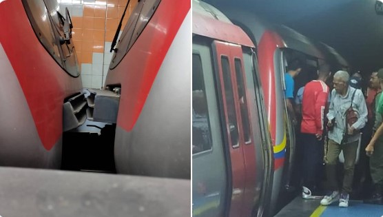 El mega SUSTO que vivieron usuarios del Metro de Caracas tras el choque de dos trenes (VIDEO)