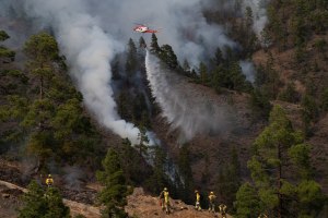 El fuego en Tenerife, aún sin control pero con el perímetro estabilizado en su mayor parte