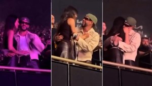 Kendall Jenner y Bad Bunny aparecen en concierto de Drake en California muy “acaramelados” (VIDEO)