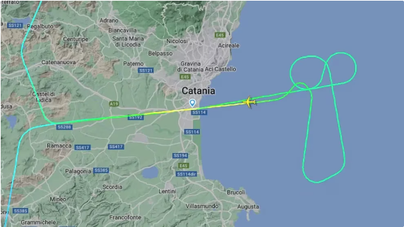 VIRAL: Piloto enfurecido desvió su vuelo y “dibujó” trayectoria en forma de pene antes de aterrizar (Imagen)