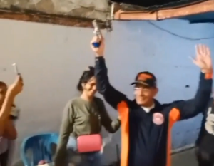 Alto funcionario de Des-protección Civil en Miranda, entre tragos, bailecitos y disparos (VIDEO)