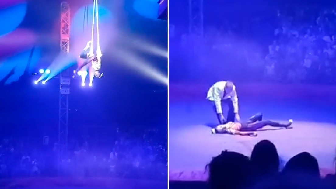 Imágenes impactantes: Acróbata de circo sufrió aparatosa caída al intentar arriesgado acto