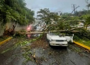 Tragedia en la capital: Fuertes lluvias y vientos huracanados dejan un muerto en Caracas (IMÁGENEES)