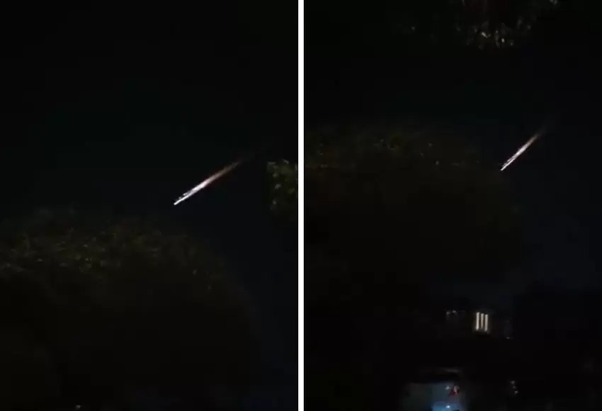 ¿Qué era? Gigante bola de fuego cruzó el cielo a gran velocidad, pero no era un meteoro (VIDEO)