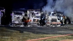 Un ataque en el sur de Chile deja casi una veintena de vehículos quemados