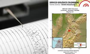 Sismo de magnitud 5.5 sacude a Colombia en la madrugada de este #14Sep