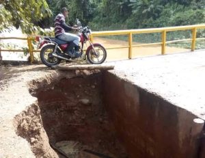 Incomunicadas poblaciones rurales de Zamora en Barinas por daños del puente Barrancones