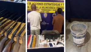 Armas, pólvora y cartuchos: descubren una fábrica clandestina del arsenal casero en Lara (VIDEO)