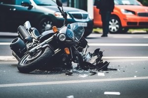 VIDEO: Sobrevivió a la explosión de su moto tras un violento choque contra un auto