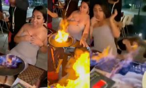 Imágenes sensibles: joven se incendió en plena celebración del cumpleaños de su amiga