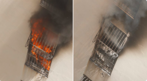 Fuerte incendio se registra en La Candelaria, el fuego arrasa con un apartamento este #19Oct (Video)