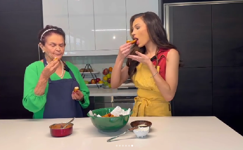 The Venezuelan Miss USA cooking mandocas with her grandmother is the cutest thing you will see today (VIDEO)