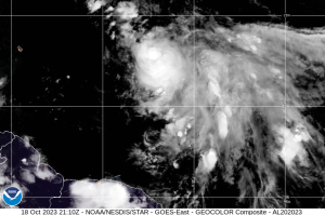 Cerca de las Antillas Menores se formó la tormenta tropical Tammy, la 19 de la temporada
